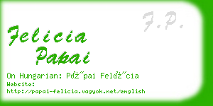 felicia papai business card